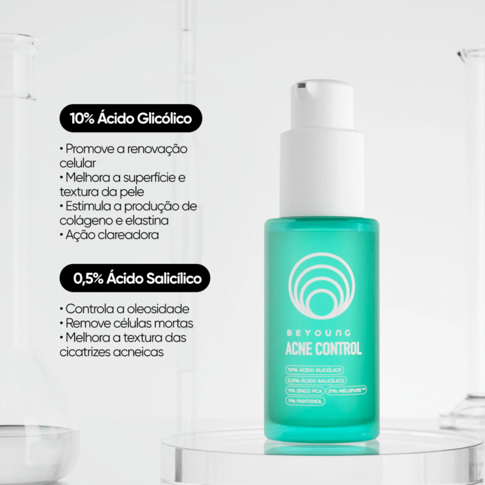 Sérum facial antiacne e oleosidade 10% ácido glicólico + 0,5% ácido salicílico - Image 5